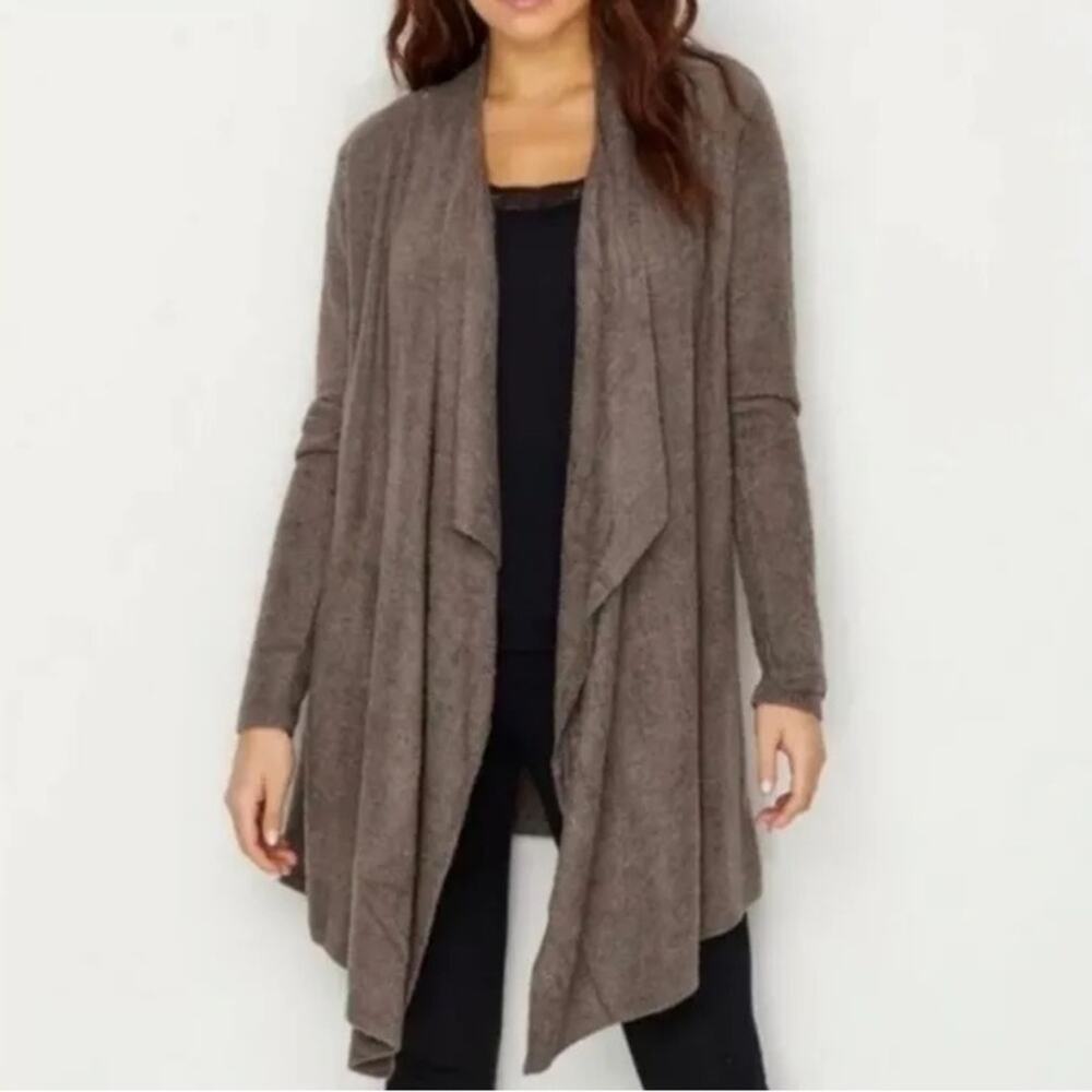 Barefoot Dreams CozyChic Lite Island Wrap Brown Cardigan Sweater Size XXS / XS